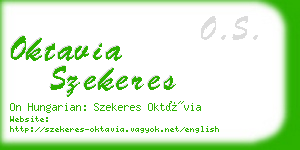 oktavia szekeres business card